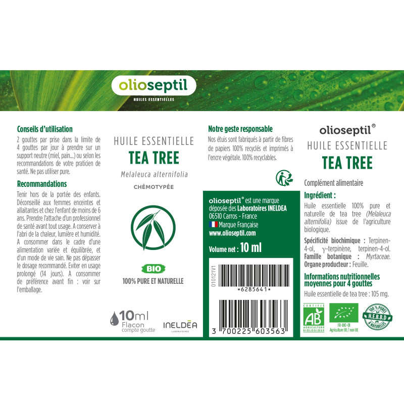 OLIOSEPTIL® HUILE ESSENTIELLE TEA TREE